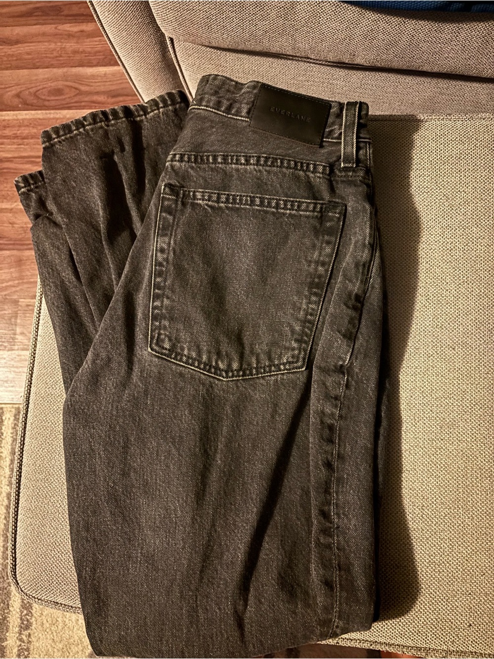 Everlane Black Washed Jeans - Vintage Style 28